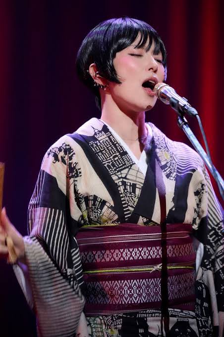 O___OSA's tweet photo. New hairの江端妃咲さん 
特にライブでは耳も出してて、なんだか林檎さんのような美しさでドキドキしてしまいました https://t.co/wOPwIjbQZ6