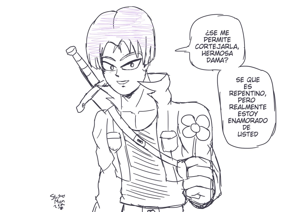 2125Strikerman's tweet photo. No he tenido tiempo de dibuje ni terminar dibujos así que acá tienen un mini cómic que hice hace tiempo de Dragon Ball x Touhou (más precisamente de Trunks x Sana-eeh?)
#sanaekochiya #kanakoyasaka #futuretrunks #trunks #touhou https://t.co/wdSejC17Dl
