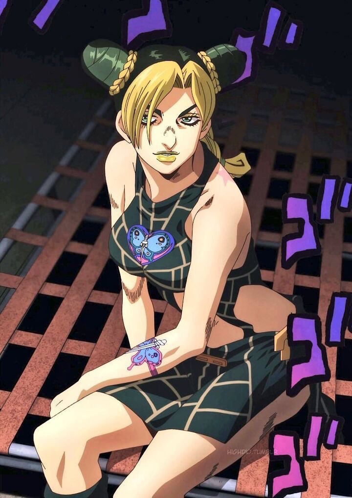 shiningbillion's tweet photo. I like how jolyne sctually had a bunch of different outfit add ons and alters while being in PRISON but her fuckass dad couldnt even take off his stenchy school uniform for 50 days https://t.co/MZnfuOcAHs