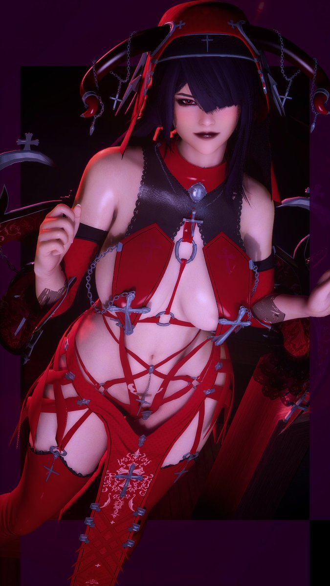 AncanoUniverse's tweet photo. If yesterday was a little succubus, today is a full-time professional succubus 💕💕

#Skyrim #スカイリム #VirtualPhotography https://t.co/L3Bubng42M