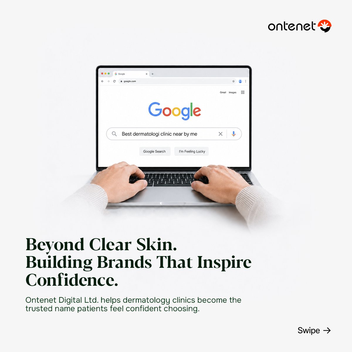 Ontenet's tweet photo. Your clinic may be great but can patients find you online? 🔍 
Ontenet builds branding &amp; digital presence for dermatology clinics.

#DermatologyMarketing #ClinicBranding #HealthcareMarketing #MedicalMarketing #LocalSEO #DigitalMarketing #WebsiteDesign
#OntenetDigital https://t.co/u03FR5u9Tp