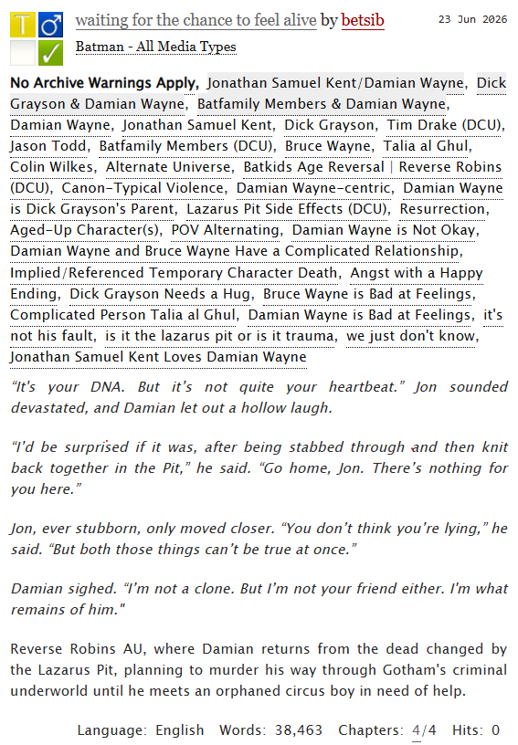 bebergst's tweet photo. Not really active here anymore, but I wrote a reverse robins au #jondami fic the other day and figured I'd post here as well.

https://t.co/tY75f9zt1p https://t.co/eoauMewVom