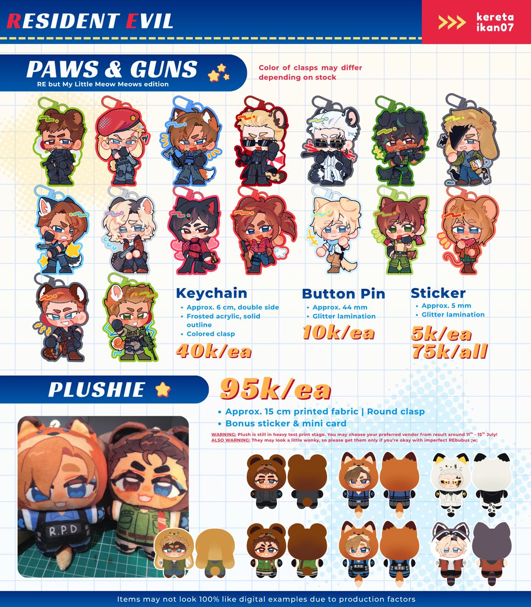 keretaikan07's tweet photo. [💖+🔁 appreciated!]
Hello! Ray's #cf22 aftersales / mail order now open!

📅 : 25th June - 15th July @ 5 PM WIB
⭐ : Resident Evil (RE), DC, Iron Lung / Markiplier Egos
📦 : Mail Order (LOCAL ONLY)
🔗 : Link &amp; more in reply

🌎 Overseas GO please DM! (1/3) https://t.co/ENKcCI41Lk