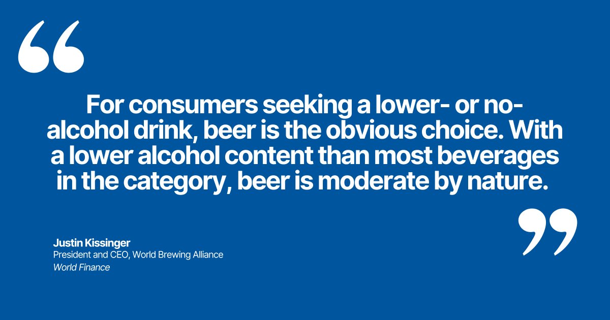 global_brewers's tweet photo. @worldfinance “A beer is still a beer no matter how much alcohol it has. A unique interplay of malted barley sweetness, hop bitterness &amp; yeast esters during fermentation make up the character of a beer, and brewers preserve this character in their lower- and no-alcohol alternatives," he says https://t.co/FoAFPfuknv