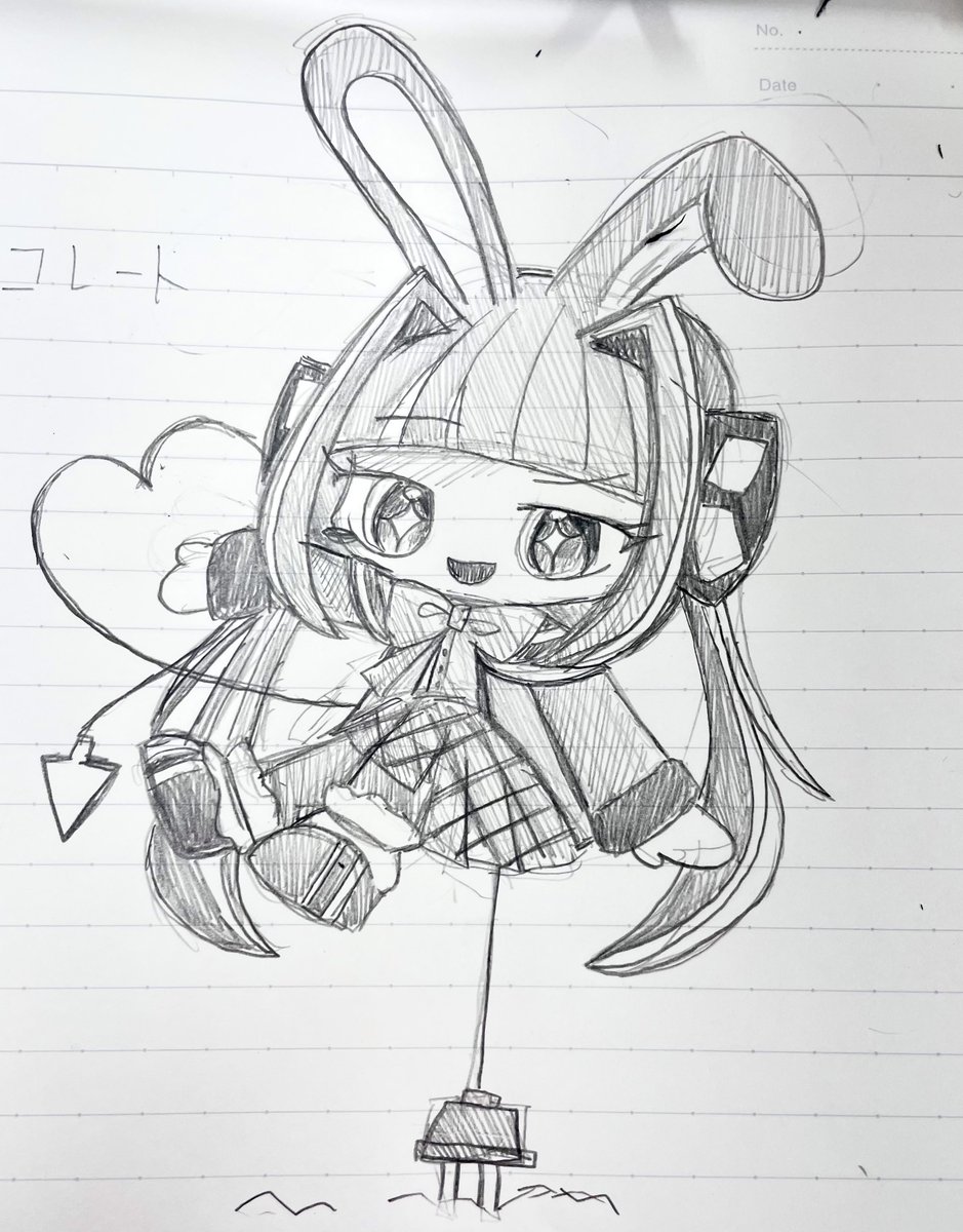 Abittoc's tweet photo. 授業中の落書き https://t.co/fHFkyNp2tf