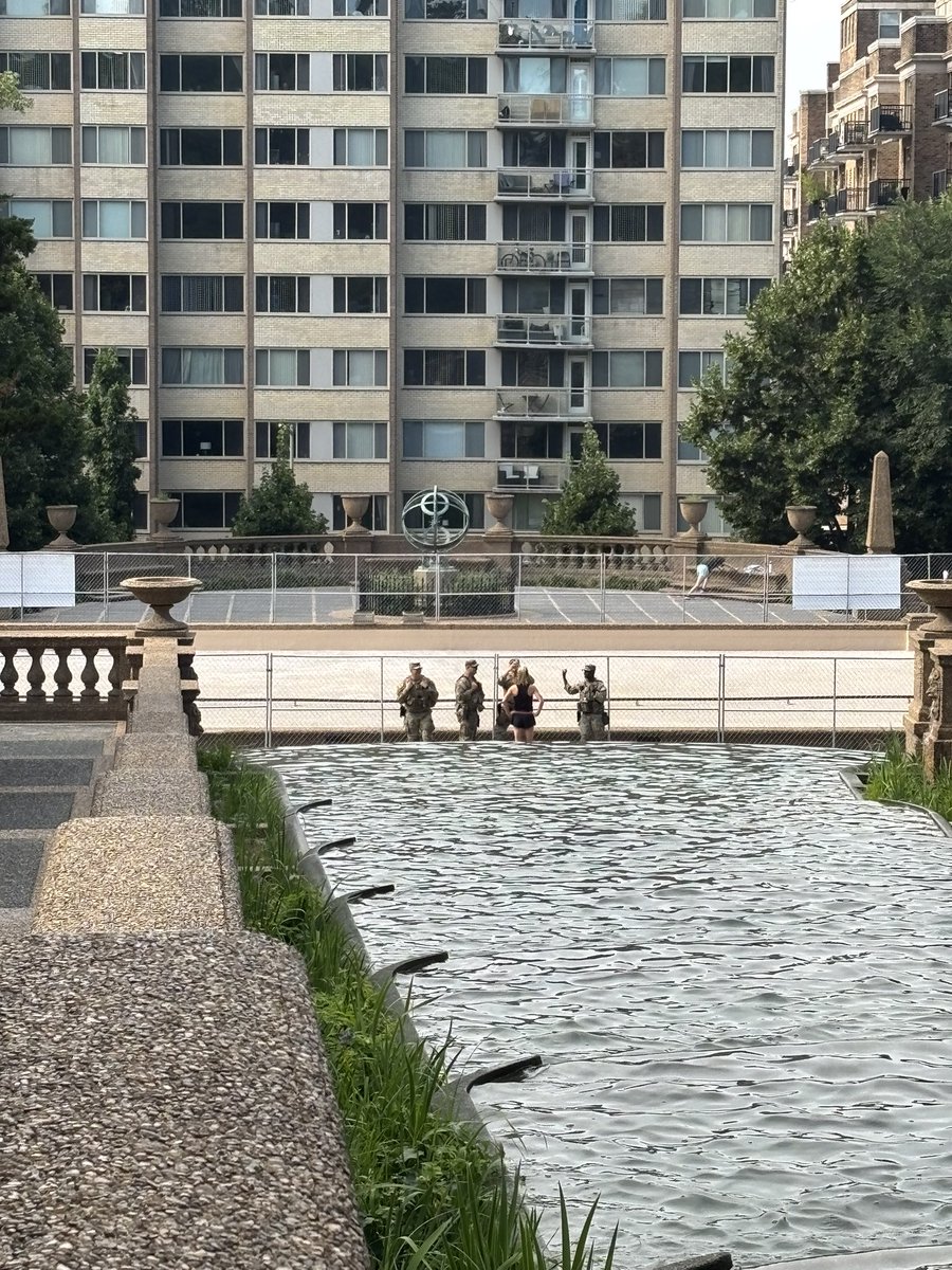samueladamshall's tweet photo. Watching the National guard in DC get put to proper use this morning. Getting this girls post run pics in the park https://t.co/NjdqkJJpu3