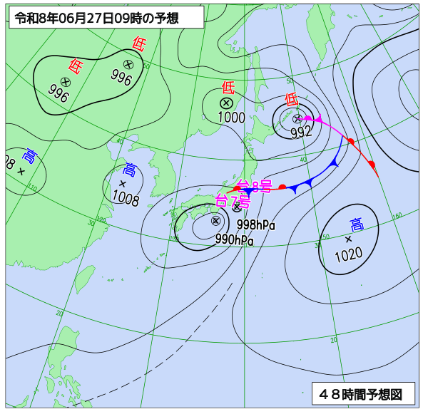 Snow_und_Raua's tweet photo. 明後日の朝の予想天気図、なんかあんまり見たことない感じになってるんだが https://t.co/OTOC5sXt0H