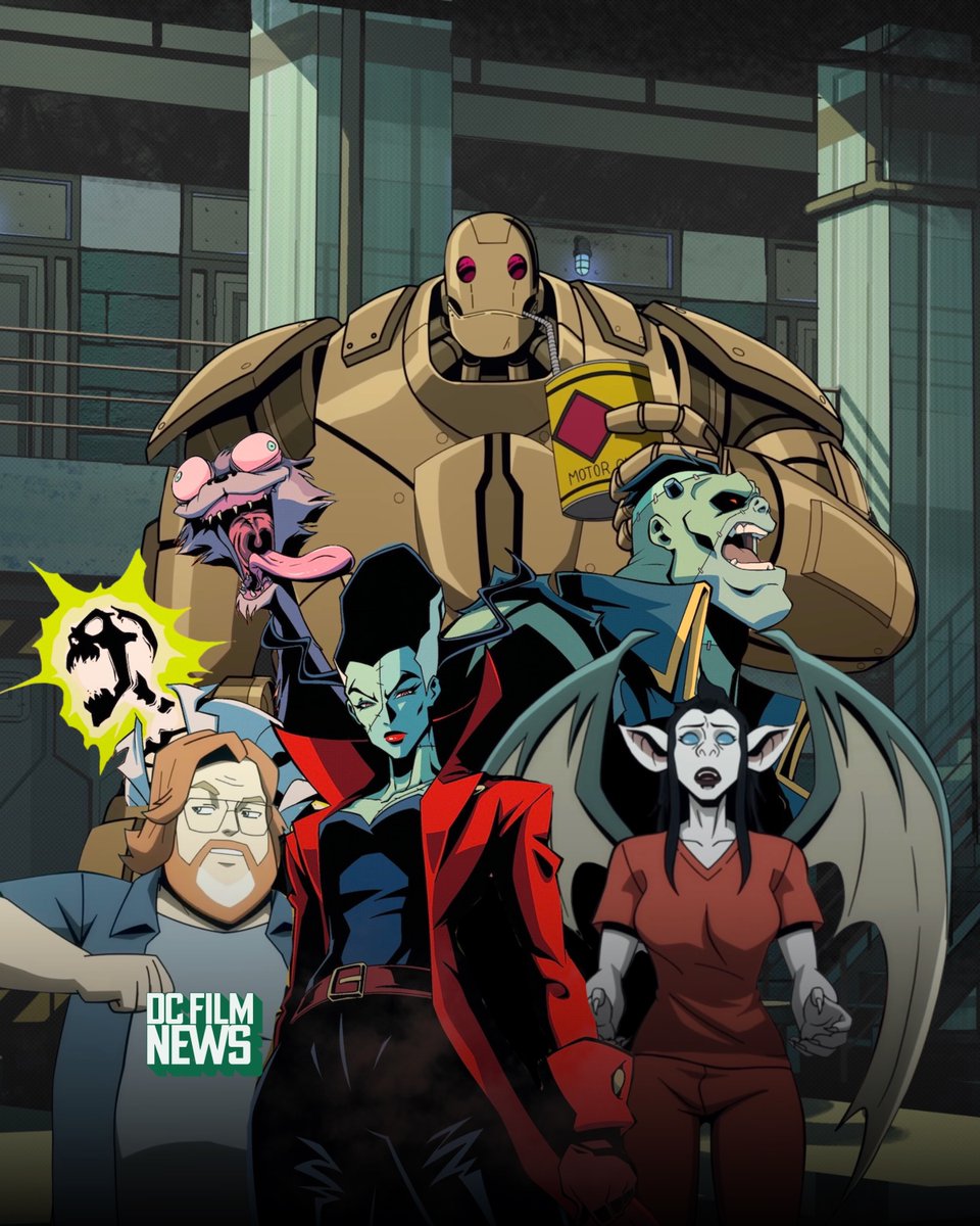DCFilmNews's tweet photo. New details for ‘CREATURE COMMANDOS’ Season 2  revealed at Annecy Animation Festival.

• A first-look image of the new team.
• Khalis, King Shark, and Nosferata are joining the roster.
• The Bride is leading the team
• G.I. Robot will have a “really strong and emotional” character arc this season.
• Nosferata’s final design is inspired by Charli XCX’s looks.
• Nosferata’s relationship with The Bride is described as “contentious,” serving as the opposite of The Bride’s dynamic with Nina.

(Via @NexusPointNews)