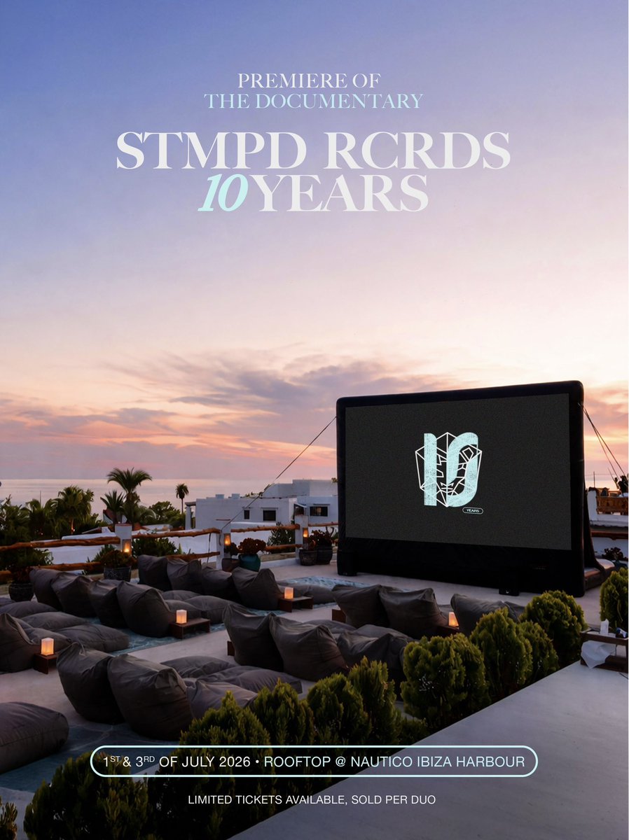 stmpdrcrds's tweet photo. 𝐒𝐓𝐌𝐏𝐃 𝐑𝐂𝐑𝐃𝐒 𝟏𝟎 𝐘𝐄𝐀𝐑𝐒 𝐃𝐎𝐂𝐔𝐌𝐄𝐍𝐓𝐀𝐑𝐘 🎞️🎬

PREMIERE IN IBIZA NEXT WEEK.. ❤️❤️

📍 Rooftop @ Nautico Ibiza Harbour
📅 July 1st: 9:30PM, July 3rd: 9:30PM & 11:00PM
🎟️ Tickets sold per duo, first come first serve

very limited spots available, tickets are now live 👀