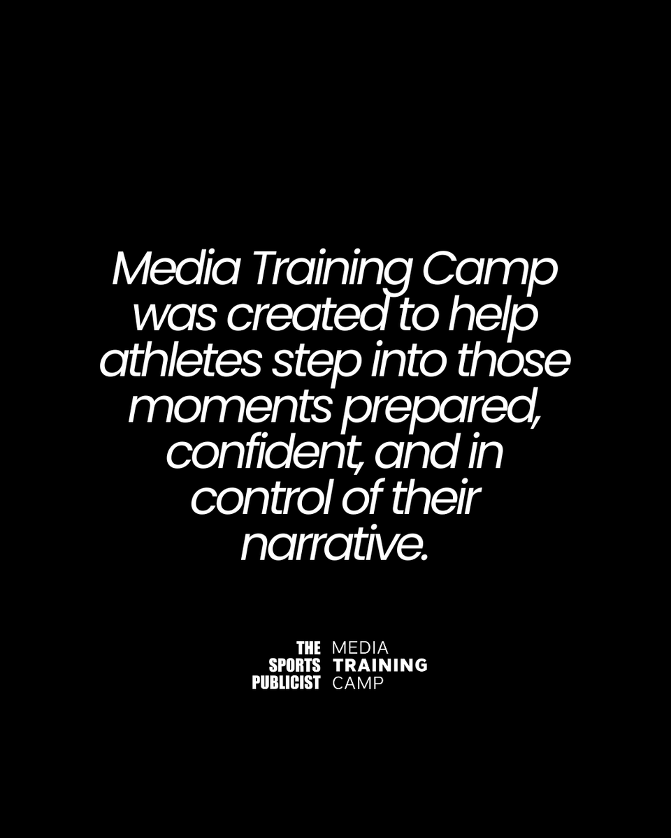 MediaTrainCamp's tweet photo. The reality is that athletes are no longer just being evaluated on performance. They are being introduced to fans, brands, and organizations in real time across interviews, podcasts, livestreams, press conferences, and social media. MTC prepares athletes for every moment.

#MTC https://t.co/7ydnBjxemL
