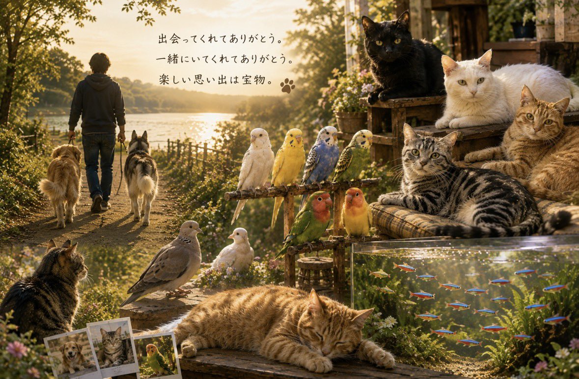 kusudashingo's tweet photo. 今年インコのキキと愛犬ルンルンを見送った。もう3か月。時々、ペットのいる生活は本当に心が豊かだったと思う。一緒にいると当たり前、でも、いなくなって初めて存在の大きさに気づく。別れはつらい、でも、一緒に過ごした時間は私の宝物。ルンルン、キキ、本当にありがとう。🐕🐣 https://t.co/xn0NJM1kWv