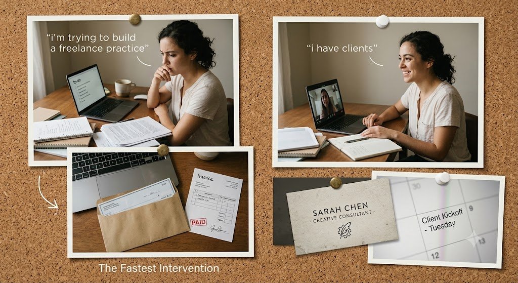 Granesh_X's tweet photo. Before the first paid client:
"I'm trying to freelance."
After the first paid client:
"I have clients."
The biggest upgrade isn't money.
It's belief.
#FreelanceIndia #FirstClient #CareerGrowth #DigitalMarketing #Freelancing https://t.co/sKPcc4g71r