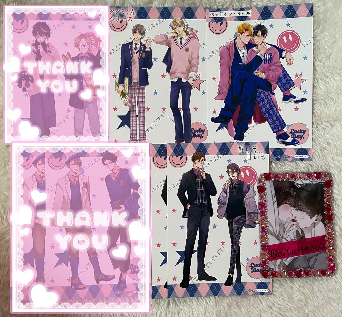 OoYUCHA3oO's tweet photo. 【交換】カドカワBL オンリーショップ in アニメイト-KADOKAWA BL ONLY SHOP in animate- 特典  ポストカード 

譲：タクミくんシリーズ  / ベッドイン・ルール /
 好いも甘いも

求：愛の刺青(赤色マッシュ先生)

ご協力の程よろしくお願い致します。 https://t.co/2by5SBYk1g