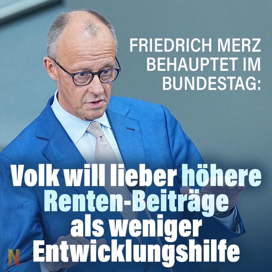 kripp_m's tweet photo. Merz behauptet: ❗️

👉Volk will lieber höhere Renten-Beiträge als Einsparungen bei Entwicklungshilfe
🤥 https://t.co/KUBSi0p6KF