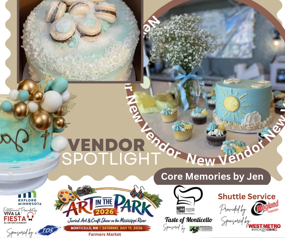 Monti_Chamber's tweet photo. Sweet Tooth Alert 🍰

🍰 COTTAGE BAKER SPOTLIGHT 🍰

Meet Core Memories by Jen!

Time for a very important question:

What's your favorite homemade treat?

🍪 Cookies
🧁 Cupcakes
🥧 Pie
🍞 Sweet Bread

Drop your answer below and prepare your taste buds for Art in the Park! https://t.co/PgamVv6I3W