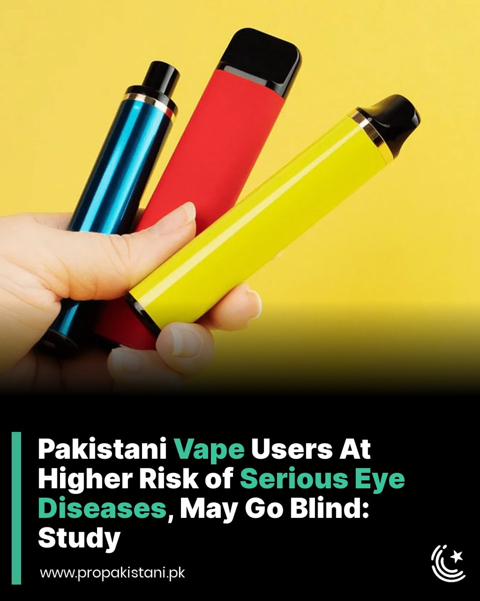 ProPakistaniPK's tweet photo. People who quit smoking but keep using vapes or other nicotine alternatives may still face a higher risk of serious eye disease than those who stop nicotine completely 🧵 https://t.co/NXC1dUobrU