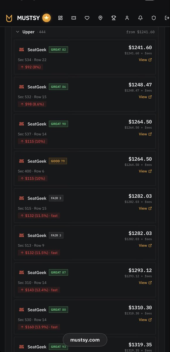 mustsyapp's tweet photo. SeatGeek has the cheapest tickets to the USA Turkey World Cup map right now.   Inventory for the match is down 13%.  Imagine if you could get alerted when prices for the seats you want match?  Join the waitlist at MustSy. https://t.co/26ZSs3hhky
