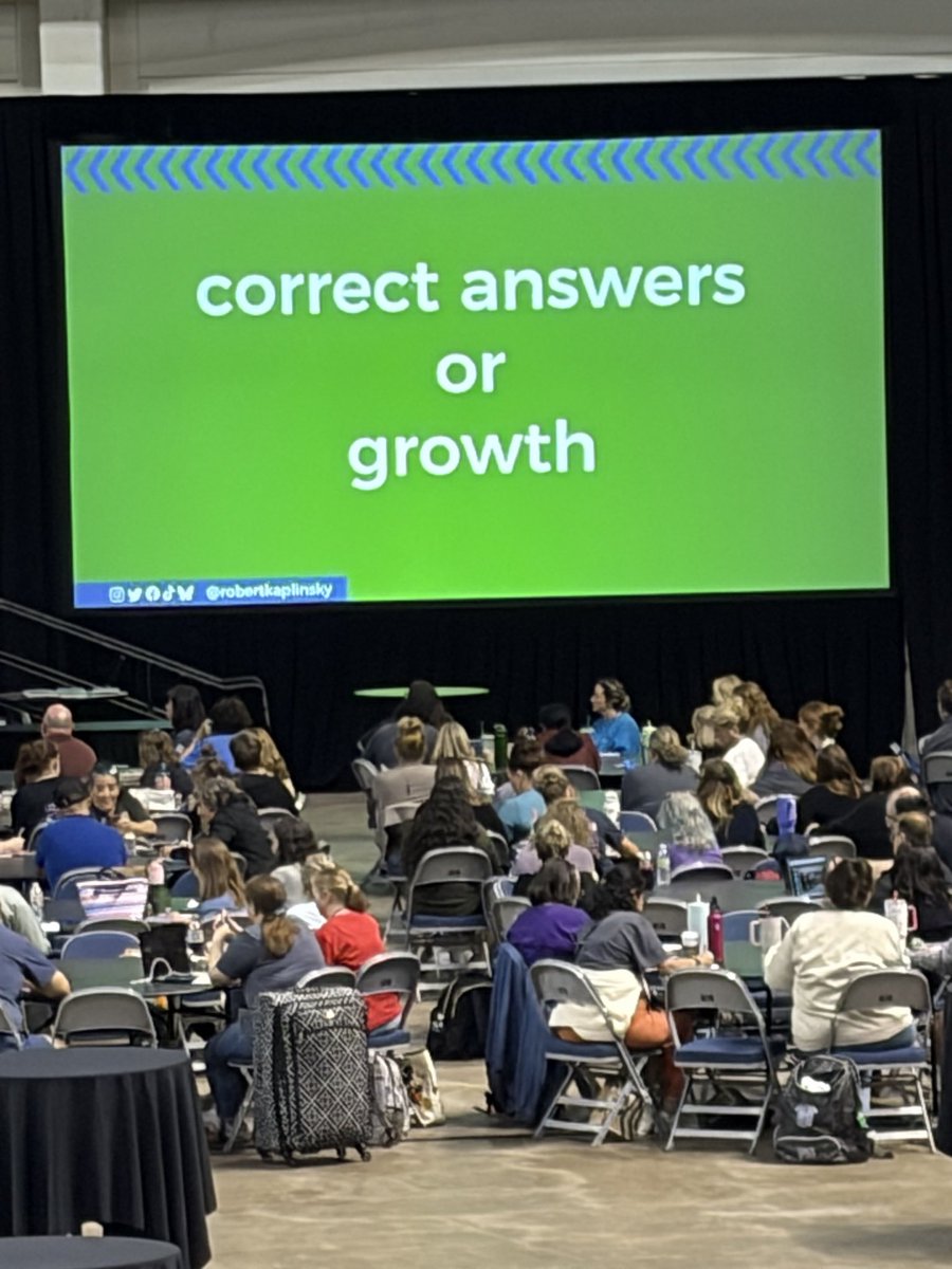 tonidjackson's tweet photo. Day 3 at #CAMT26 kicked off with Robert Kaplinsky asking how we measure success; correct answers or growth.  The interesting thing, he had us pull out something to write with and on to do the math! Open Middle Problems brings in the challenge.  @RISDmath https://t.co/TaNlqvITag