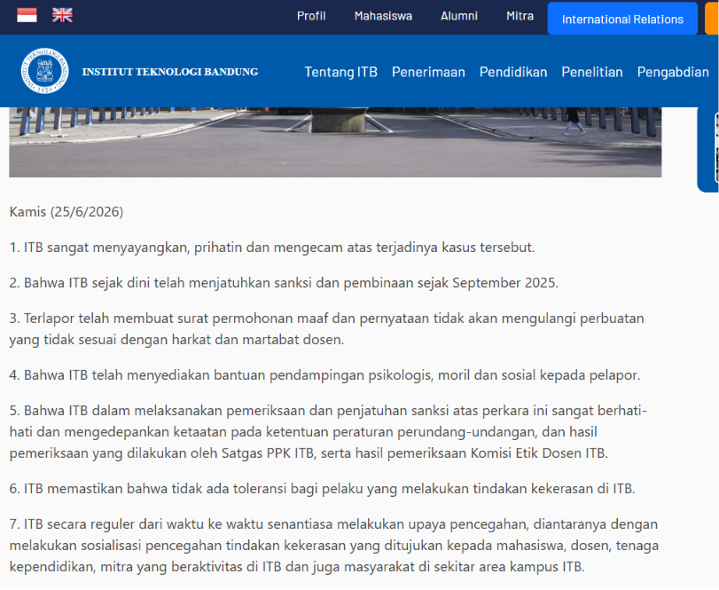 ardisatriawan's tweet photo. Ini kasusnya kekerasan seksual lohhh???

Kok sama sekali tidak disebut "seksual"-nya???

2) Sanksinya cuma sanksi administratif, surat peringatan

3) Ya terus? Itu kriminal loh? Berhentiin, lapor ke yang berwajib?

5) Hasil pemeriksaannya apa? Mana transparansi?

6) Orangnya masih kalian kasih selamat bulan lalu di Instagram resmi kalian nerima hibah riset. Tidak ada toleransi apanya?