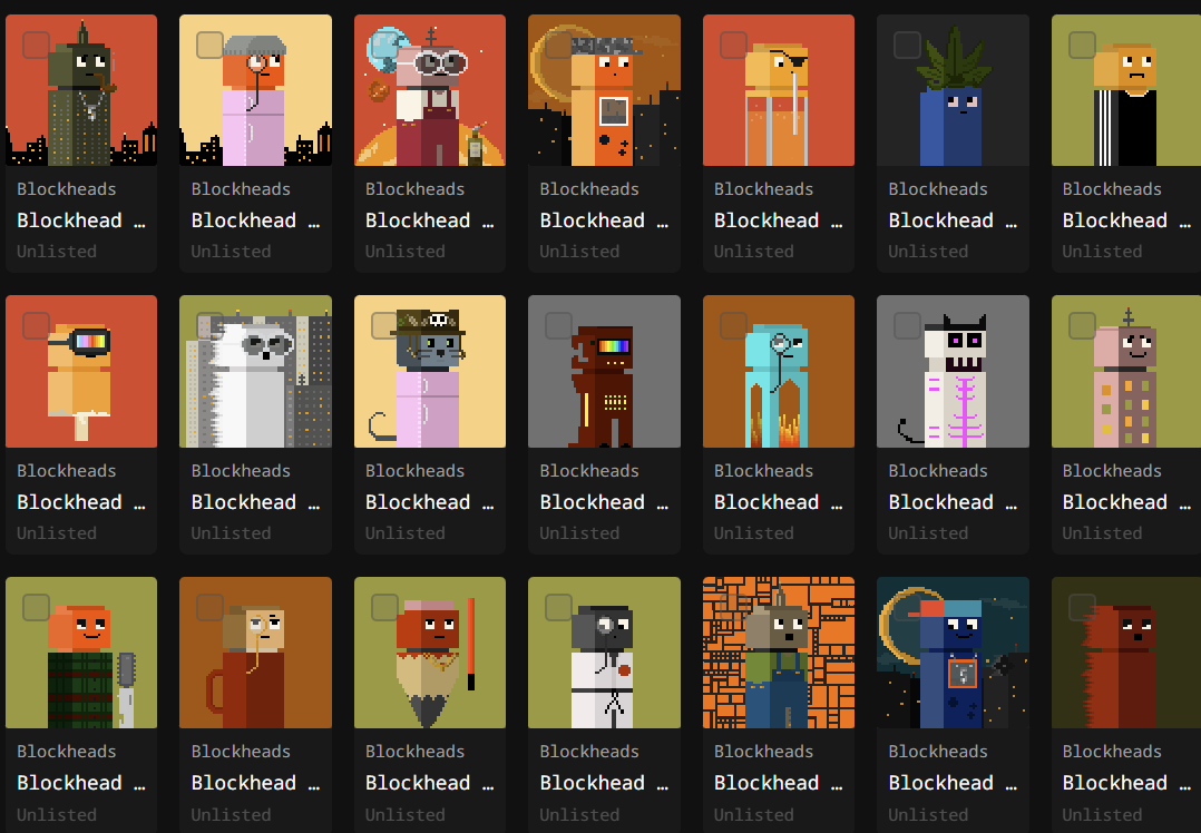 a_bag_of_lambs's tweet photo. 50 minted Blockheads, love this project by @BTC_MIO
#wenDC https://t.co/TdoXrOu3Gy