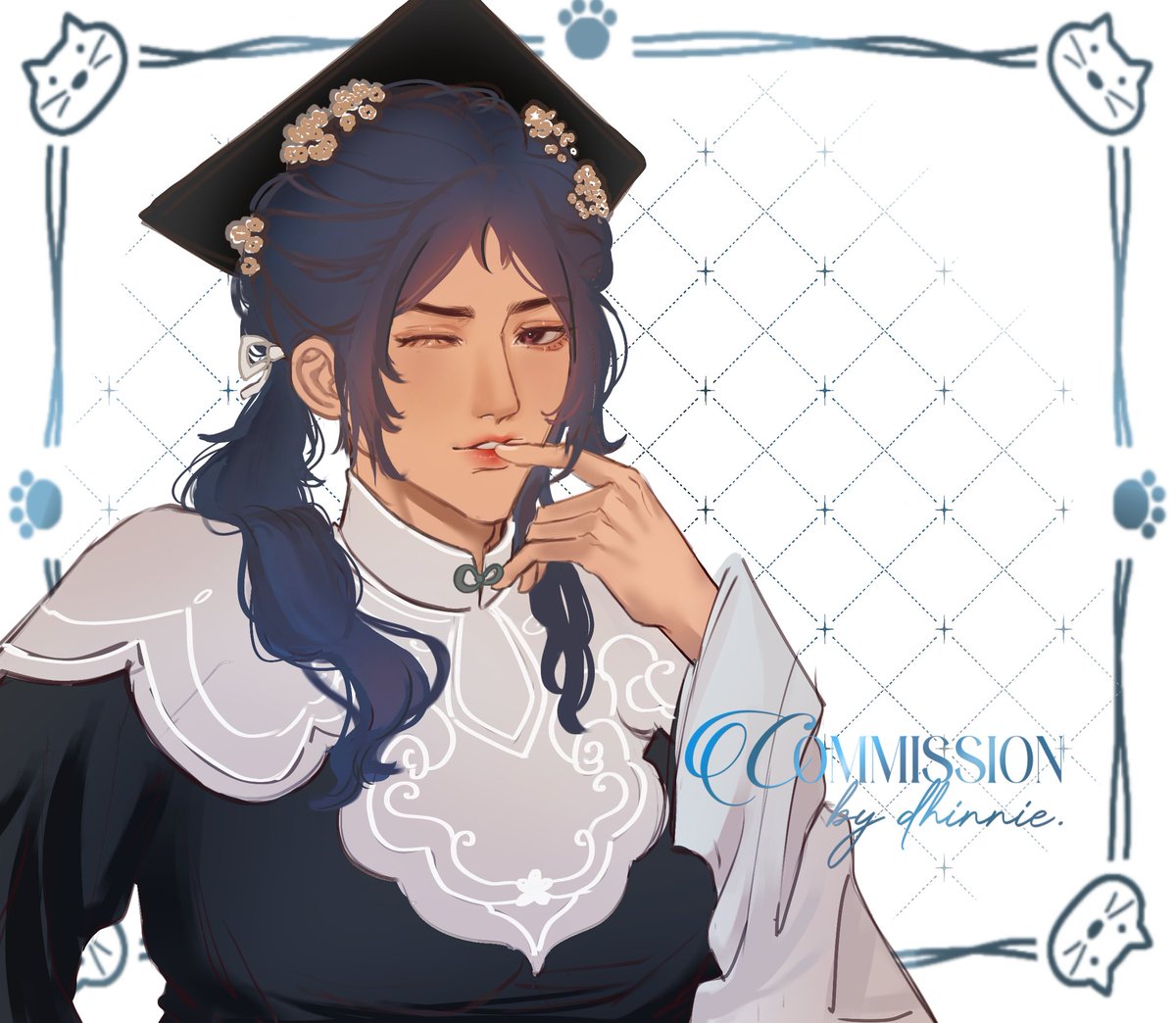 uishimeeya's tweet photo. 1st time commisioning someone and its so pretty 😭😭

I wanted an art for my oc Carnelia &amp; Caleb to represent my graduation euphoria (and to celebrate his birthday)

Art by @/Dhinnie_1206 https://t.co/DVGo3zmsdS