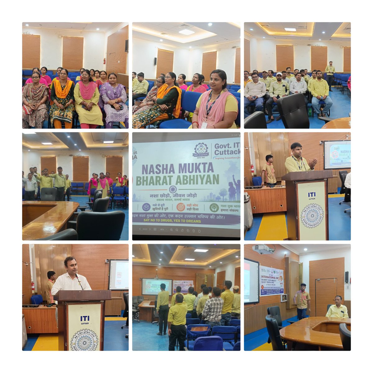 ITI_Cuttack's tweet photo. Today in Govt ITI Cuttack.
#NashaMuktBharatAbhiyan #DrugFreeIndia #SayNoToDrugs #GovernmentITICuttack #AwarenessProgramme #AddictionFreeSociety #HealthyLifestyle #SkillDevelopment #Odisha @SDTEOdisha @skilled_odisha https://t.co/ZGbbW6hcry
