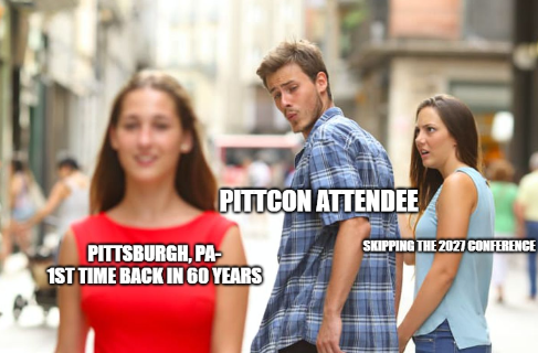 Pittcon's tweet photo. Pittcon Meme of the Week! 
Pittcon is a premier annual conference for lab science, uniting researchers, scientists, and industry pros worldwide. As a nonprofit, it reinvests proceeds into science education, research funding, grants, scholarships, and outreach.

#Pittcon2027 #PGH https://t.co/dMBOXpudGk