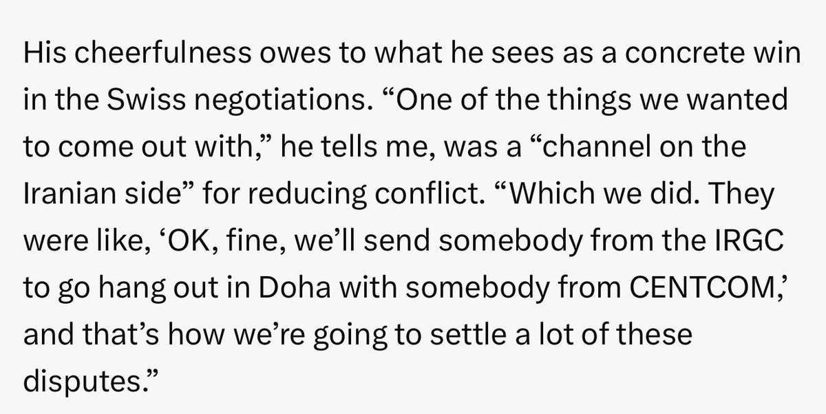 michaeldweiss's tweet photo. Vance suggests there's now a direct line between the IRGC and CENTCOM, which of course he describes like a junior high school student: https://t.co/7VL3m6dNSG https://t.co/7DgYlvaryt