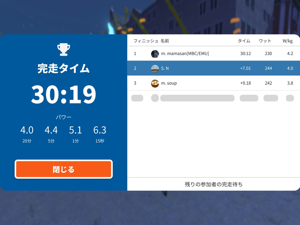 si_training's tweet photo. 先週はできなかったけど今週はできた。
20分４倍ですって。

いやーきついね。
でも、前回より順位とパワーは上がってきてる！

あ、今日から富士ヒルのEXPOで買ったペダルをローラー機に取り付けた！笑 https://t.co/nM8l5hNyDC