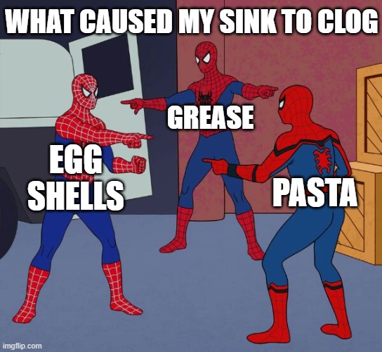 TownofFV's tweet photo. What’s responsible for your clogged sink? 🥓🥚🍝

It could be a number of things! Things like grease, eggshells, and starchy foods combine forces in your pipes to cause nasty clogs, costing you money and causing stress.

Next time, skip the sink and dispose of them properly in either the trash or compost.