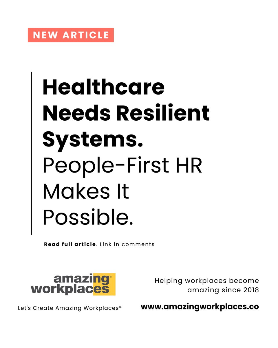 hr_amazing's tweet photo. 🌐 Flexibility is no longer workplace perk - it's a workforce necessity.
See how HR can address healthcare talent crisis by creating more adaptable &amp; people-centric workplaces.

Read more:
https://t.co/3zzXJlayHM

#Healthcare #HRLeadership #EmployeeWellbeing #WorkplaceFlexibility https://t.co/mDMnJpOl0Z
