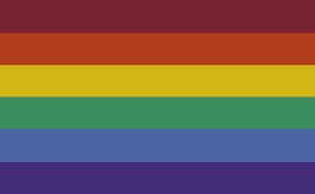 buggyssnakepit's tweet photo. happy pride month! here's a pride flag colorpicked from every single david lee roth album (including crazy from the heat [yes i know it's an ep idgaf]) https://t.co/THWCd9Pf02