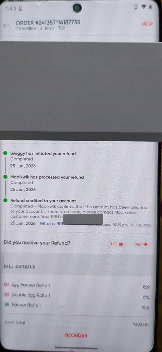 SM_RANA_'s tweet photo. Now continuously Cutting call and making me wait . And stating you got a refund we can't do anything , this is more pathetic than any third class team . @Swiggy @SwiggyCares have bunch of clowns sitting on customer service. https://t.co/uxc6Lpqu6C