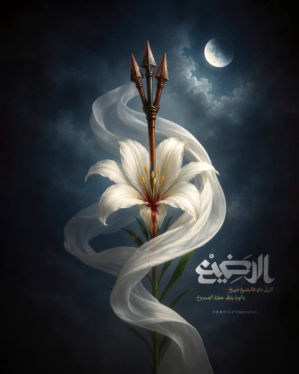 imamalinet's tweet photo. الليلُ دامٍ فالرضيعُ ذبيحُ
والوردُ ينزفُ عطرُهُ المَجروحُ
#عبدالله_الرضيع 
#على_خطى_الحسين https://t.co/pbp2vpPXCR