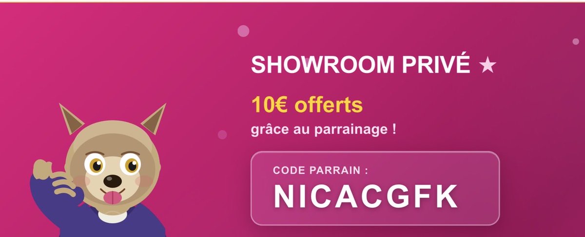 ParrainBoursoB's tweet photo. C’est les soldes !!! #soldes
🎁 10€ offerts sur Showroomprivé avec le code parrainage NICACGFK !
Profitez de réductions sur des centaines de marques et bénéficiez de 10€ de crédit lors de votre inscription. 🛍️✨
#ShowroomPrive https://t.co/HzJKtQyOIa