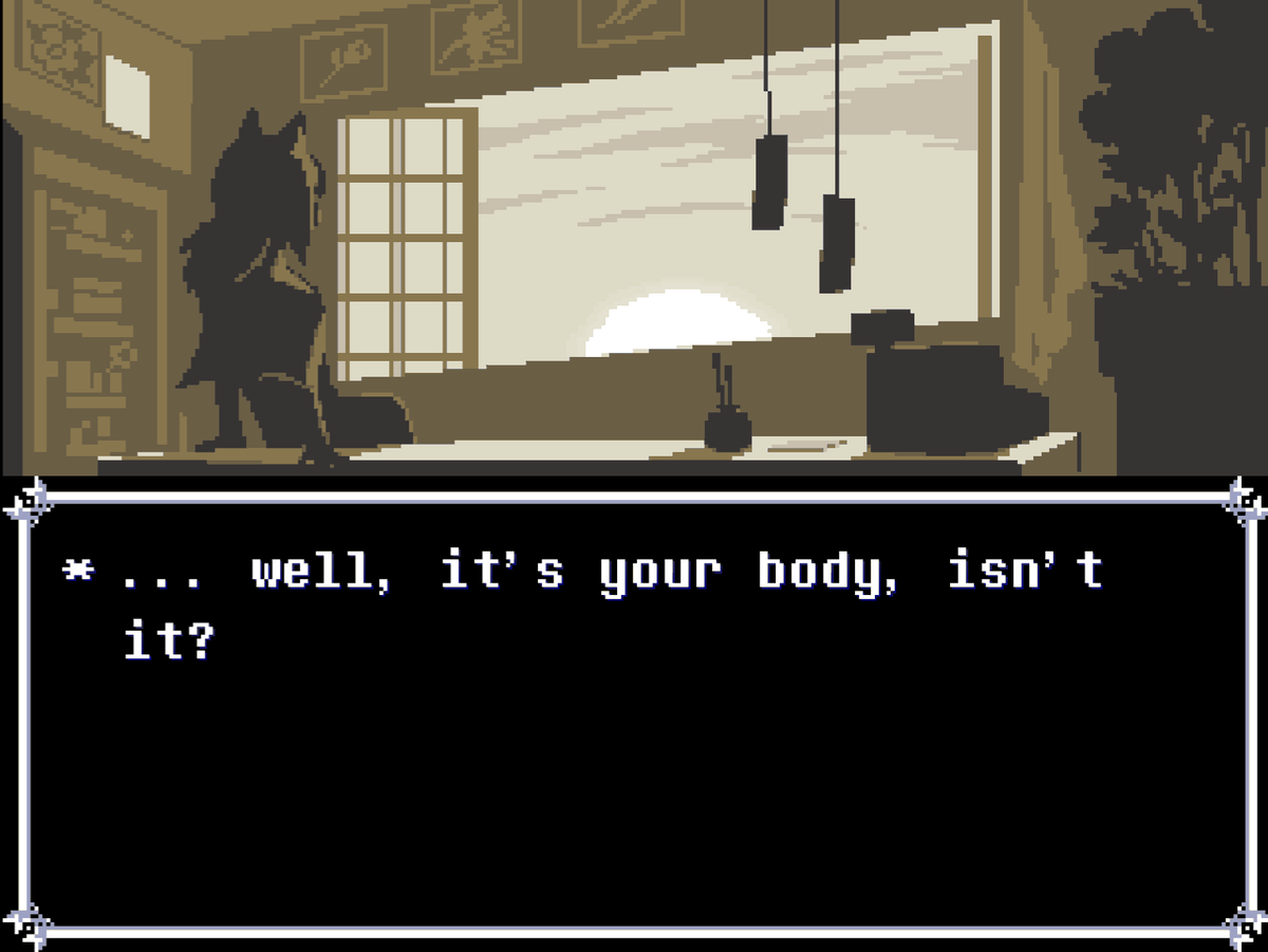 KakarottaLeah's tweet photo. shop 3 is the best shop in undertale/deltarune honestly, her dialogue is just so touching https://t.co/RwNjfkniQ1