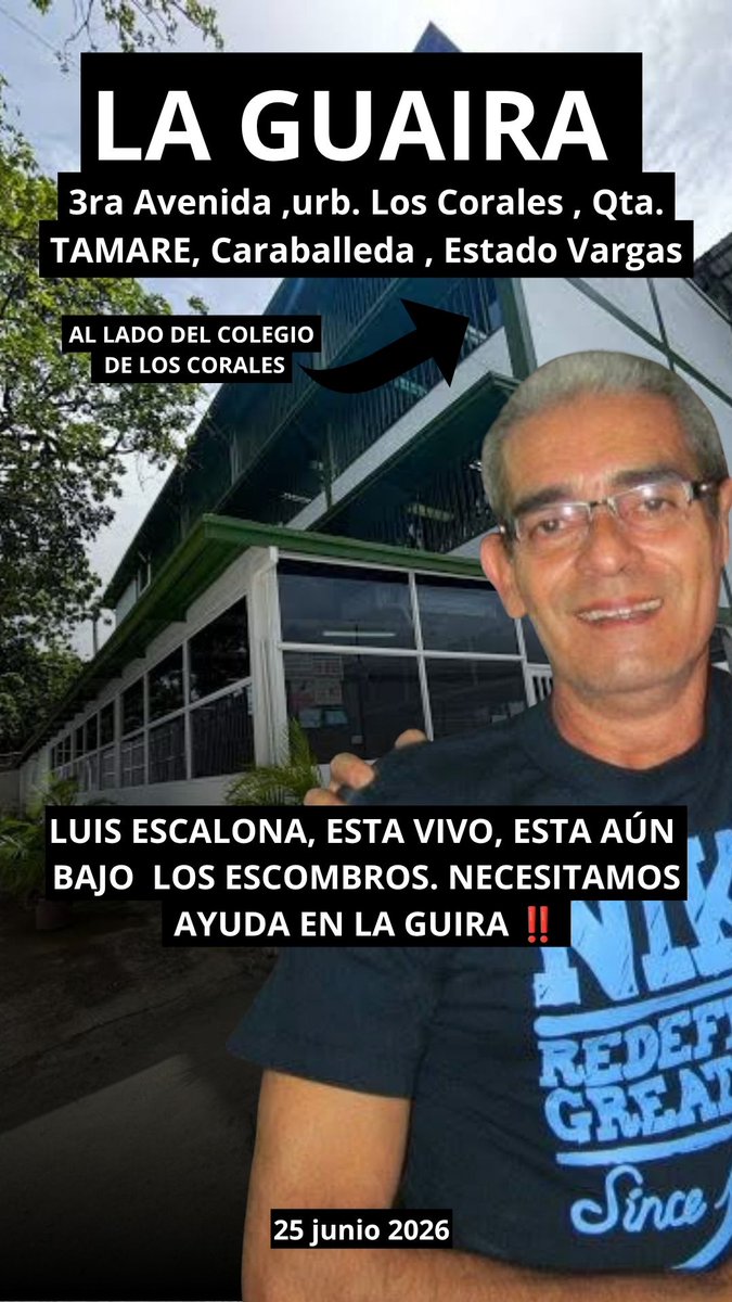 la_katuar's tweet photo. 🚨Requerimos ayuda urgentemente en La Guaira 
 
Se sabe que está bajo los escombros en la casa de la dirección de la imagen 

#Venezuela https://t.co/8cNh8FVUI1