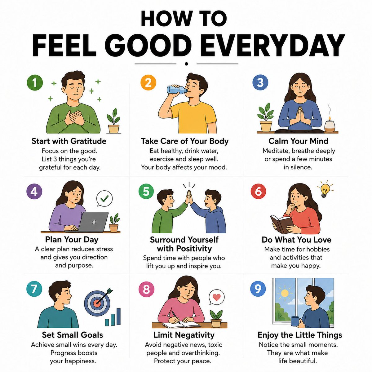 Wordofwise_'s tweet photo. HOW TO FEEL GOOD EVERYDAY. https://t.co/b6NPu50hF3