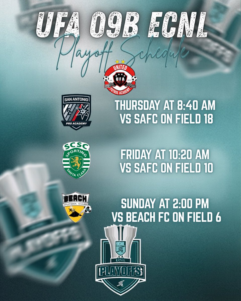 UnitedFA_ECNL's tweet photo. 𝐄𝐂𝐍𝐋 𝐏𝐋𝐀𝐘𝐎𝐅𝐅𝐒‼️☀️
​
​2009 ECNL Boys are ready to go in San Diego for the 2026 ECNL Playoffs! The boys kick off today at 8:40AM local time vs SAFC! Good luck boys! #united4life #UFAECNL #ECNLPlayoffs https://t.co/prwJYCxDFL