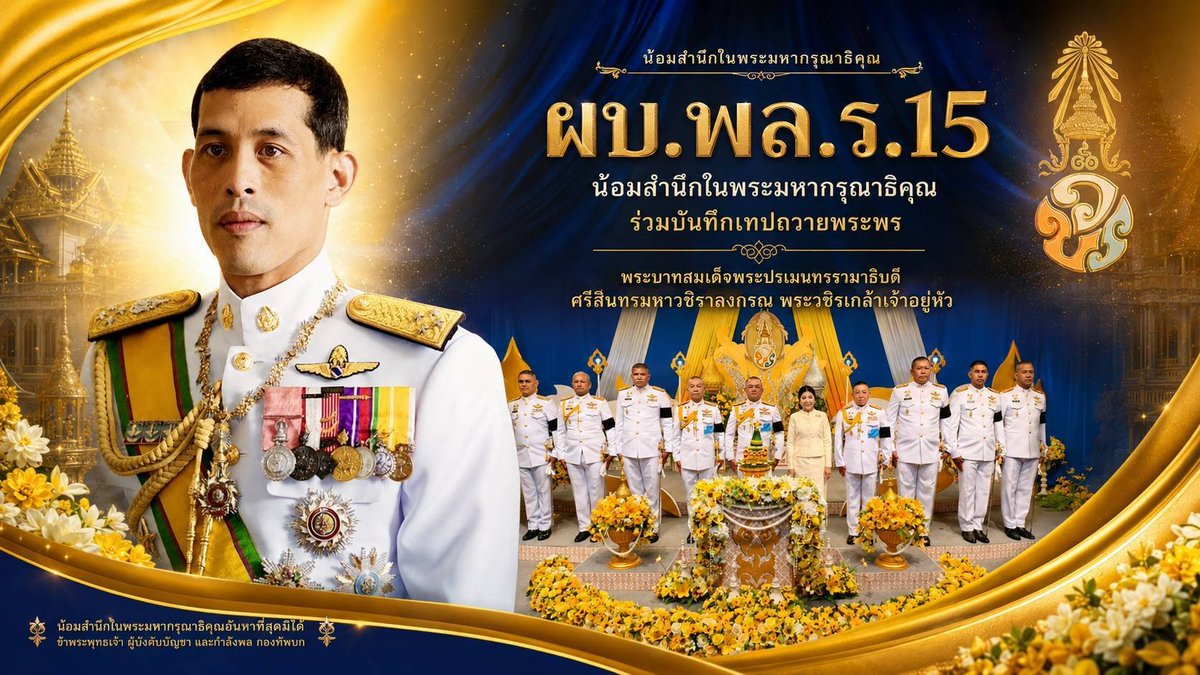 thrpkr1's tweet photo. 🇹🇭💛 พล.ร.15 ร่วมบันทึกเทปรายการพิเศษถวายพระพรชัยมงคล เนื่องในโอกาสวันเฉลิมพระชนมพรรษา พระบาทสมเด็จพระเจ้าอยู่หัว https://t.co/JnHXMx0tfE