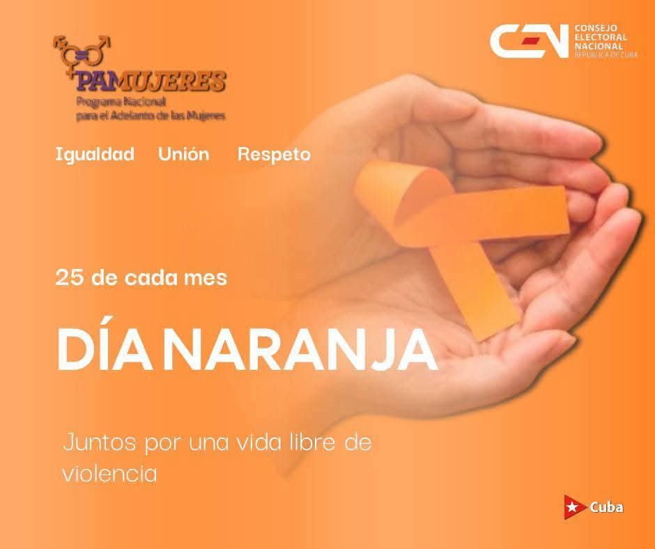 MeiselC35033's tweet photo. #CENCuba🧡
Como cada mes dedicamos un espacio para recordar que el naranja no es solo un color, es un grito contra la violencia.Que cada día sea una oportunidad para construir un mundo sin violencia. #NiUnaMenos #JuntosPorLaDemocracia https://t.co/sxReUdQyJ0