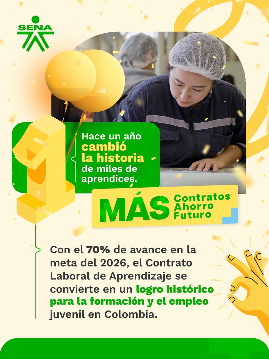 SENAenChoco's tweet photo. Lo que parecía un sueño, hoy es una realidad.

Un año después, el Contrato Laboral de Aprendizaje sigue generando más oportunidades, más reconocimiento y más futuro para nuestros aprendices.#UnAñoDelContrato https://t.co/wM4I4ERhJe