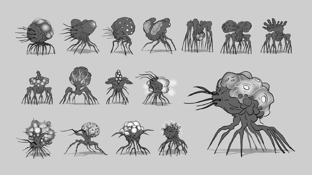 StarRupture's tweet photo. The creatures of StarRupture went through a ton of different designs before we landed on their final looks! Can you identify these fauna and enemies from their early concept art? https://t.co/Vgw55sx06u