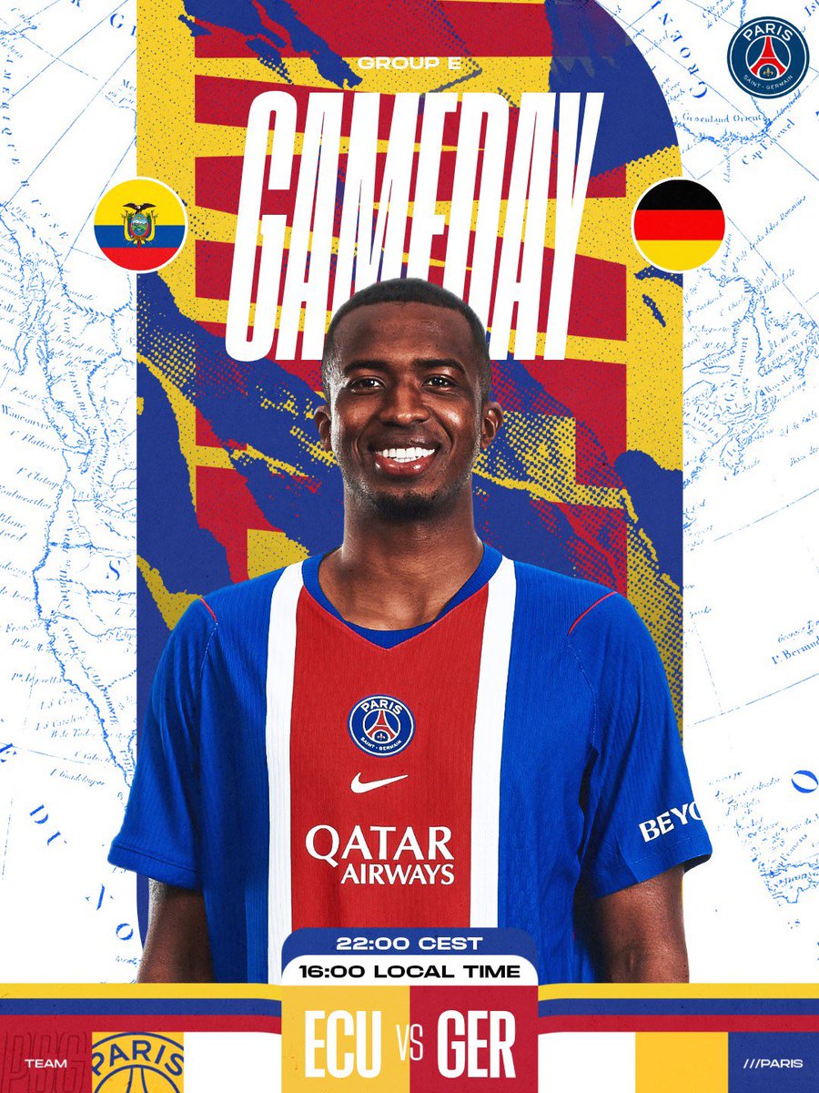 PSG_espanol's tweet photo. ¡Hoy juega el Ecuador de Willian Pacho! 🇪🇨💪 https://t.co/ZiaE6eE3km