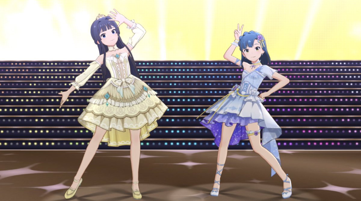 りがしぃ♡ 専用ページ イメージカラーを交換！🎹🔄📚✨ #ミリシタスクショ深夜の1枚 #しずゆり