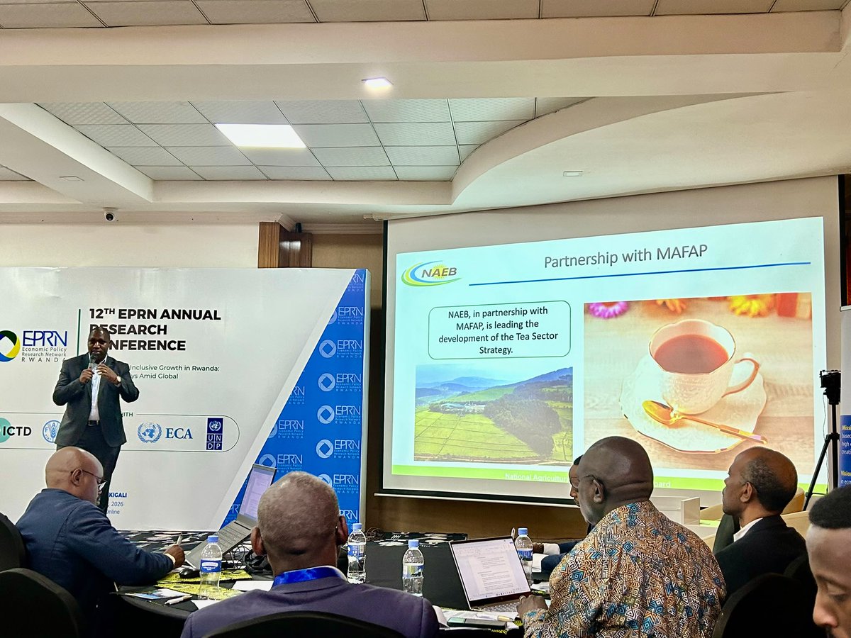 FAORwanda's tweet photo. Today, @FAORwanda and @FAOSocioEcon, with the #MAFAP programme, were proud to co-host the first session of the @EprnRwanda Conference on evidence-based agriculture &amp; agrifood systems transformation for resilient growth, sharing the stage with partners @RwandaAgri and @BkTecHouse. https://t.co/Kz5Tw4Xzeu