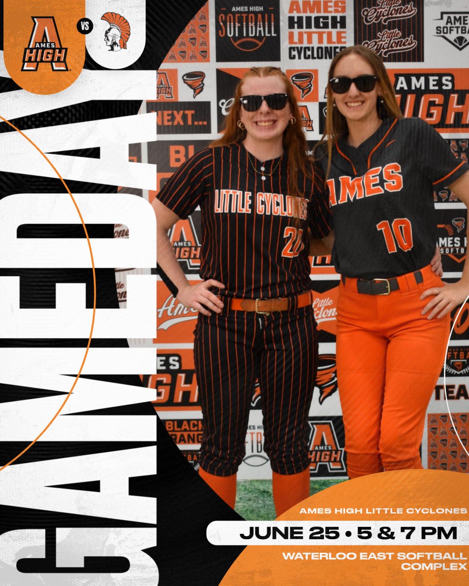 AmesAthletics's tweet photo. It's Game Day! The Softball team travels to Waterloo today, playing a conference doubleheader at 5 and 7 PM.

🆚 - Waterloo East
📍- Waterloo East High School Softball Complex
🕖️ - 5 and 7 PM https://t.co/WSY6WlCyt8