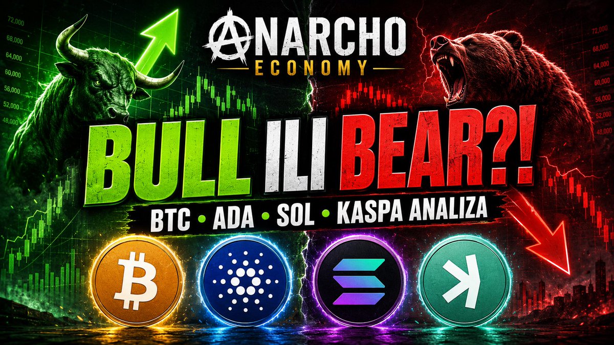 Anarchoeconomy's tweet photo. 🚨 📹
Exclusive YouTube video drops in 1–2 hours.

Perfect timing, right?

Today I’m covering my full market view on:

$BTC
$ADA
$SOL
$KASPA

One video. 25 minutes. Straight to the point.

Where are we in the bull/bear cycle?

Did I change my view from my 2024 bottom projection?

What strategy am I personally using right now?

How do I see the next 3–4 months?

Where are the biggest risks and where are the best opportunities?

No noise. Just structure, cycle, projections and plan.

See you in the comments tonight.

Drop your thoughts and let me know which projects you want me to analyze next.

$BTC $ADA $SOL $KASPA
#Bitcoin #Altcoins #MarketCycle #TraderaEdge