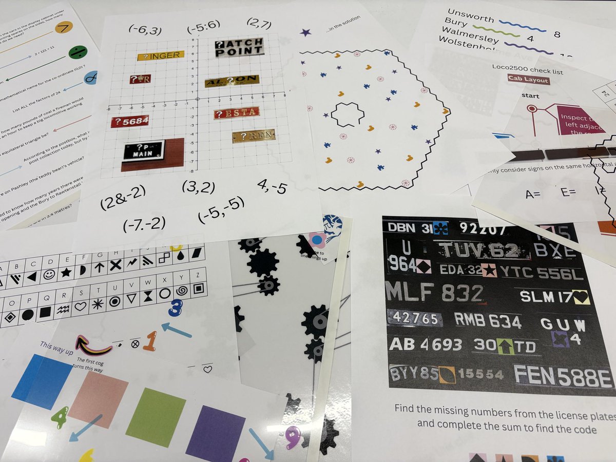 DerbyHighMaths's tweet photo. We’re so excited for Experience Week at @derbyhighbury next week- the Maths Department have been busy creating puzzles for our visit to @BuryTransMuseum for an escape room experience!
Grab a sneak peak at some of the puzzles below…
#Enrichment #ThinkOutsideTheBox #Puzzles https://t.co/qUfJcS0MMZ