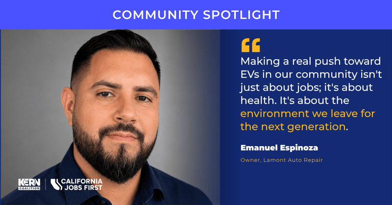 Kern_Coalition's tweet photo. Lamont Auto Repair just became Kern County's first community-based EV repair center, in one of the most polluted communities in the state. #KernCounty #CaliforniaJobsFirst #CleanTransportation https://t.co/7O4w4mfmr1